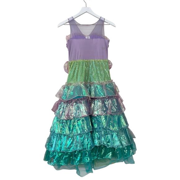 Disney Store Deluxe Ariel Little Mermaid Costume Dress Girls Size 10 L - Picture 10 of 10